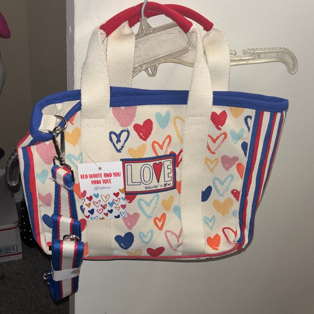 NWT Brighton Love Multicolor Heart Tote Bag (retails 150)